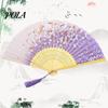High Gloss Fan Bone Chinese Style Silk Folding with Tassels Elegant Craftsmanship Exquisite Strong And Flexible Bamboo Perfect Party Ornaments Erqing