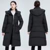 2025 new cotton jacket women's mid-length winter jacket with a thickened waist and a hooded cotton jacket women's Korean version of the jacket