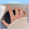 Korean Fashionable Inspired Zircon Ring Set With Multiple Color Options For Women Modern