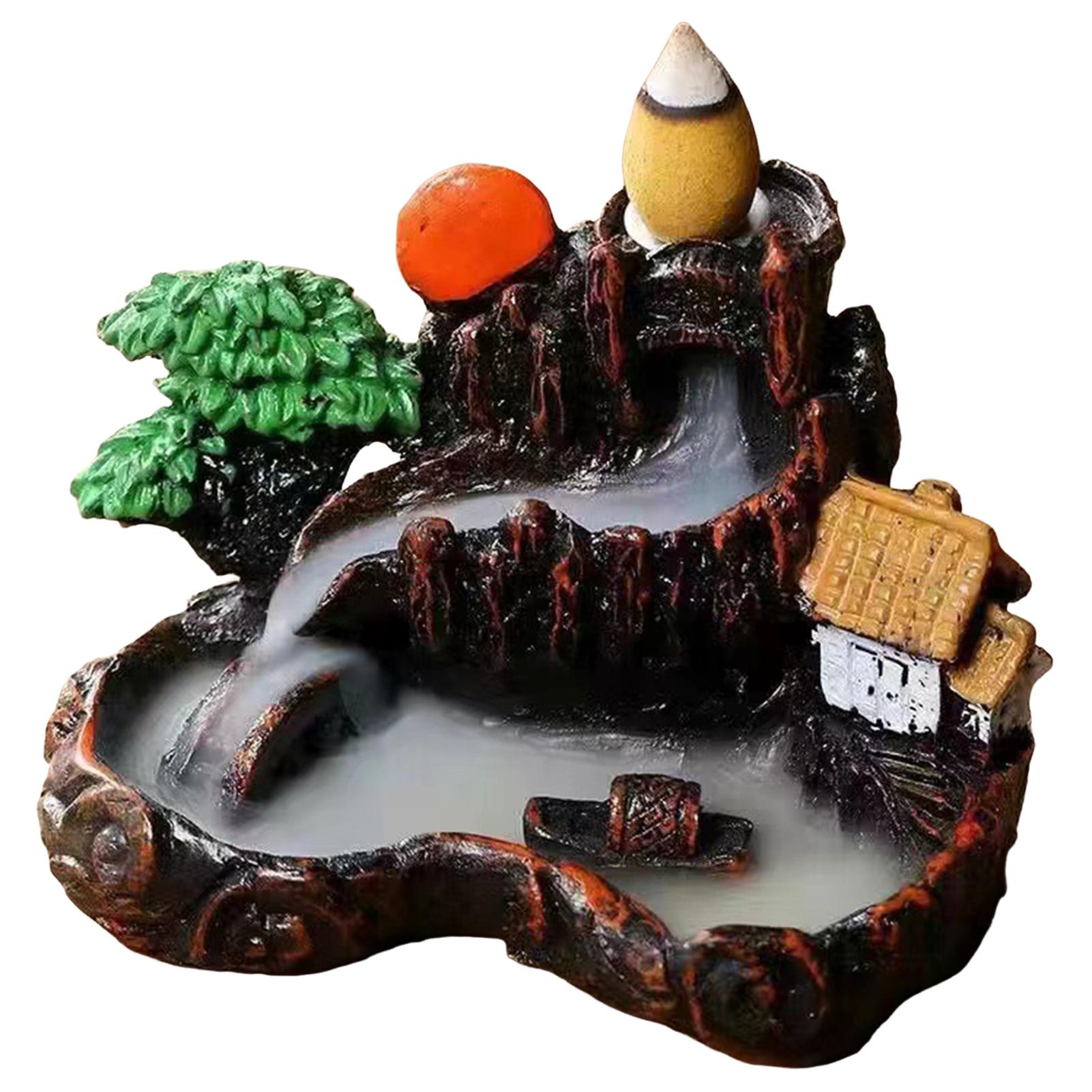 

Ceramic Backflow Incense Chinese Style Ornament Backflow Incense for Calming Emotions Relieving Anxiety