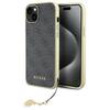 Pouzdro pro iPhone 15 Plus Guess 4G Charms Collection Šedé
