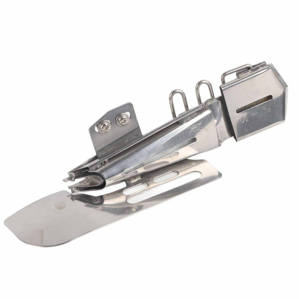 Metal Industrial Sewing Machine Binder Single Fold Flat Folder Binding Attachment Tape Attachment Practical