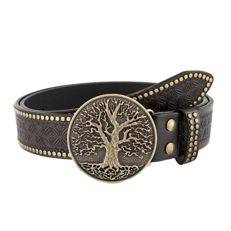 

Adult Embossed Pattern Buckle Waist Belt Adjustable Luxurious Personality Waist Belt for Men Teenagers Coat Dress S