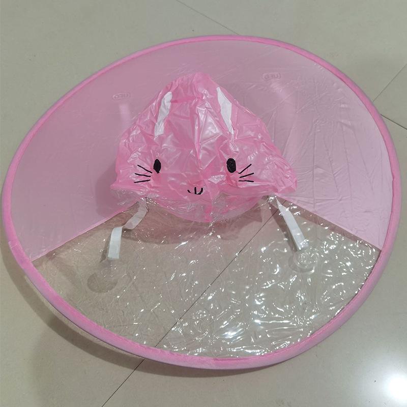 Yellow Duck Children s Rain Poncho with Umbrella Hat - One-Piece Flying Saucer Design for Kids One Size