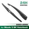 Wiper 14" Rear Wiper Blade & Arm Set Kit For Mazda 3 BK Hatchback 2003 - 2009 Windshield Windscreen Tailgate Window