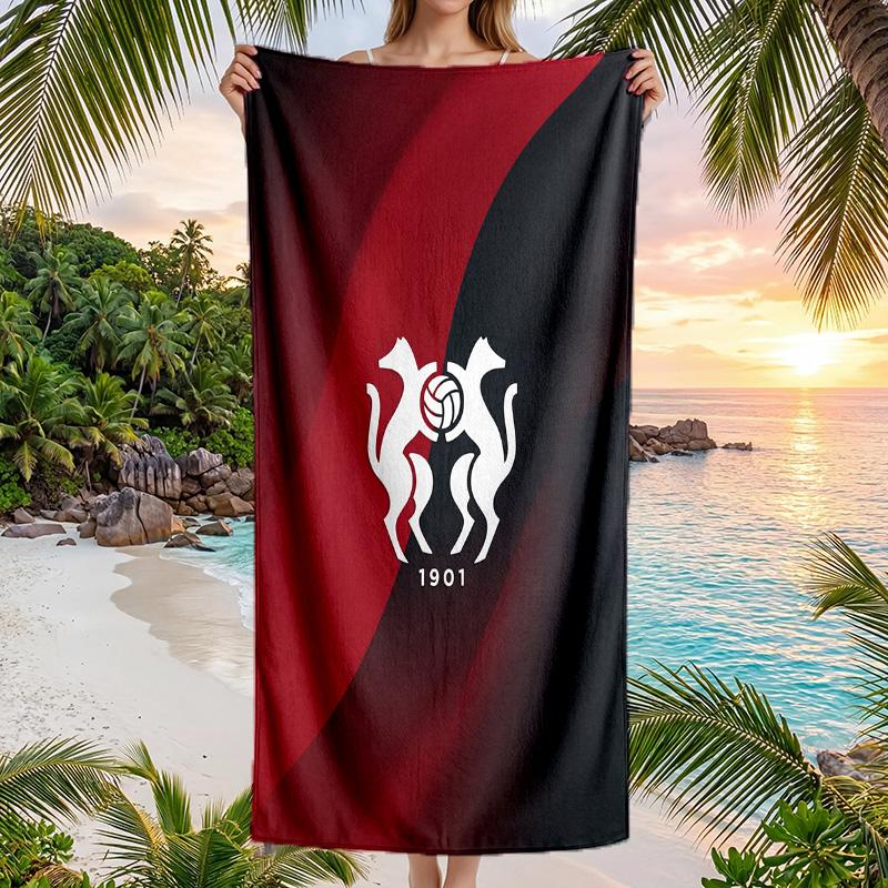 Stade Rennais FC Aufdruck Schnelltrocknendes Strandtuch Mikrofaser Saugfähig Tragbares Reise-Badetuch