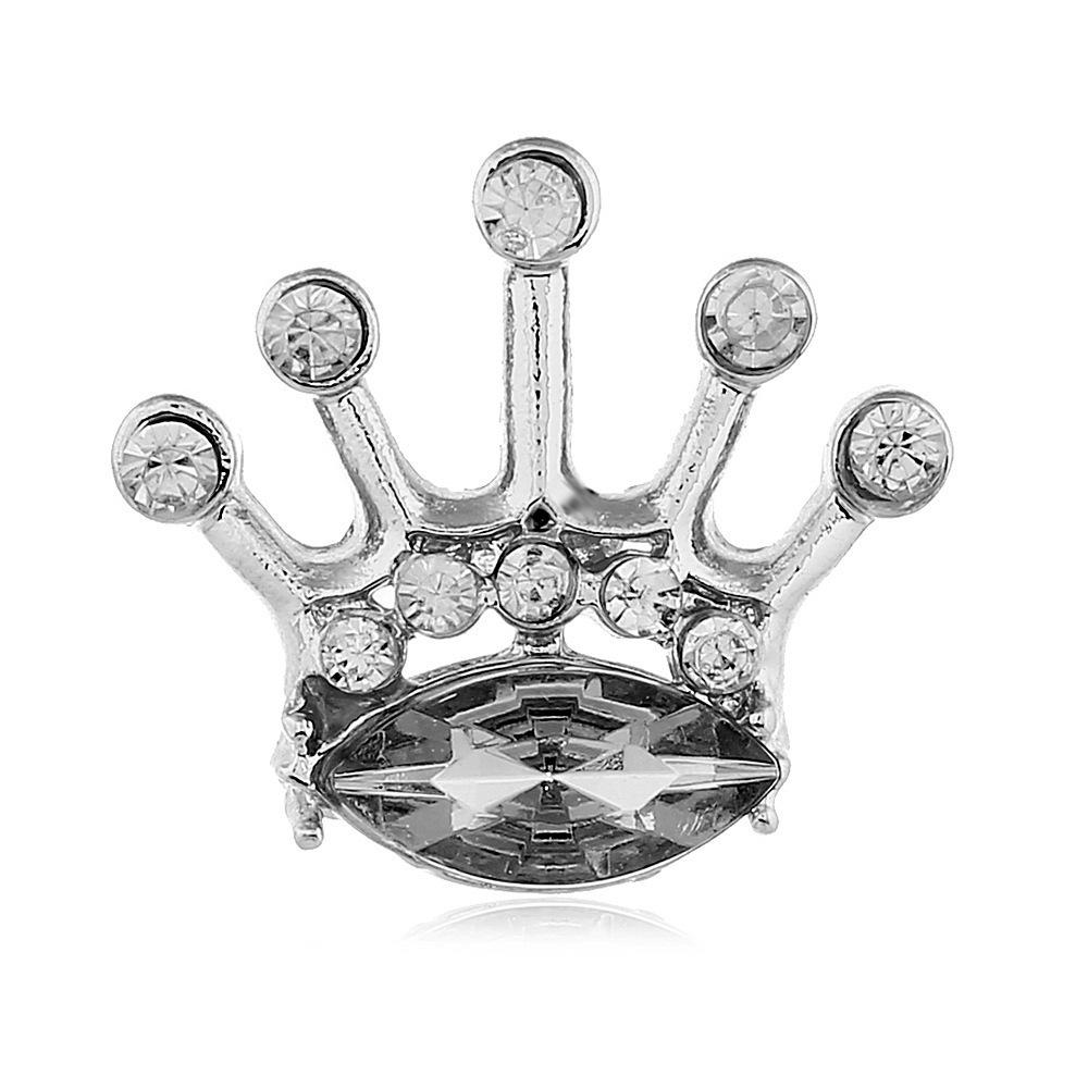 Personalisierte mit Diamanten besetzte Metallbrosche Kragenstift Kollektion, High-End Anti-Licht Blume Schmetterling Krone Brosche