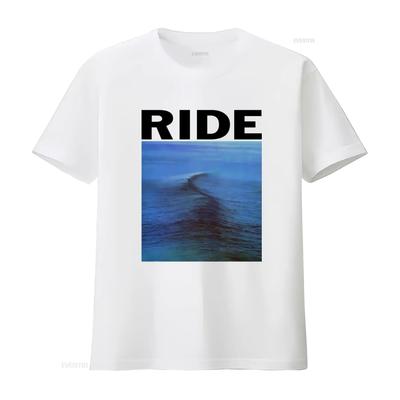 RIDE Nowhere 90s Shoegaze Band Music Wave Print T Shirt Vintage Washed Homme Stretched Unisex Soft Fashion Casual Stylish
