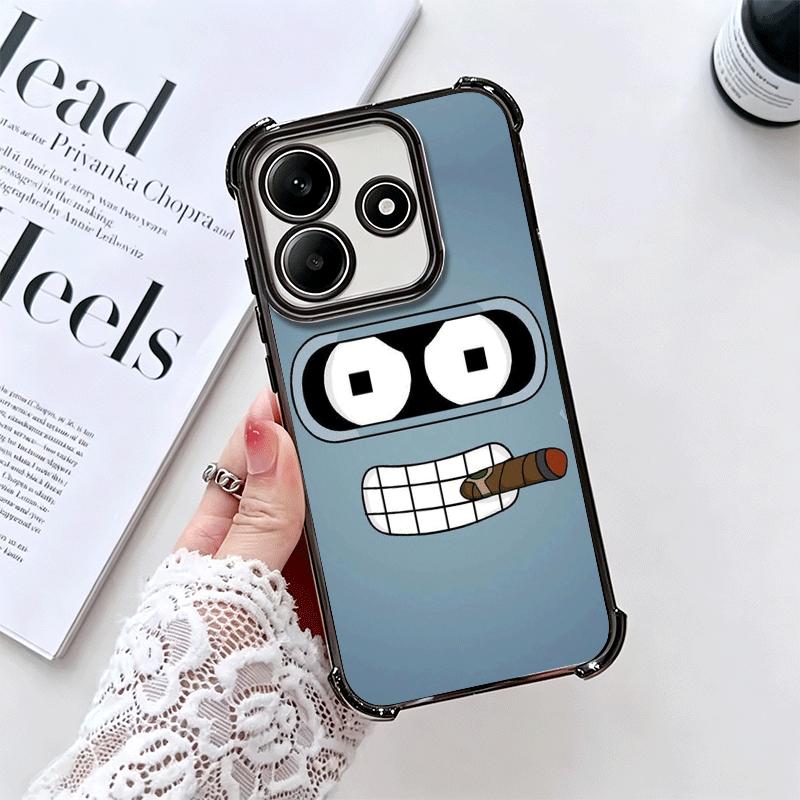 Cartoon Funny F-Futuramas Soft Phone Case For Xiaomi Redmi Note 14 15 Pro Plus 13 12 11S 11T 5G 10 9S 9 Plating Anti-Fall Fundas