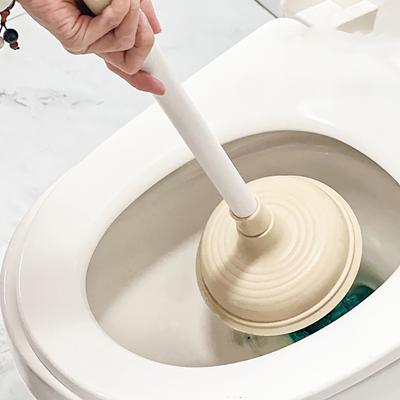 Plastic Toilet Plunger With Hooks High-Pressure Pump Anti Clogging Drain Cleaners Toilet Unblocker Bathroom Accessories