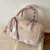 Korean New Casual Sweet Ballet Portable Boston Bag Foreign Style High Sense Commuting Versatile Messenger Women's Bag
