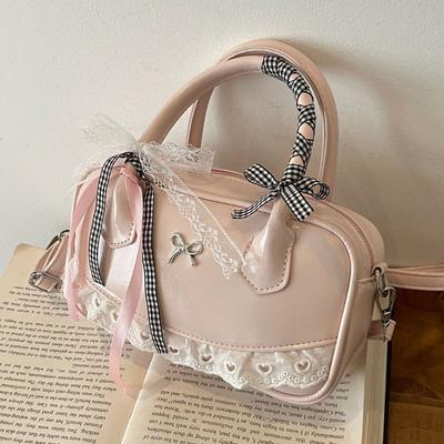 Korean New Casual Sweet Ballet Portable Boston Bag Foreign Style High Sense Commuting Versatile Messenger Women's Bag