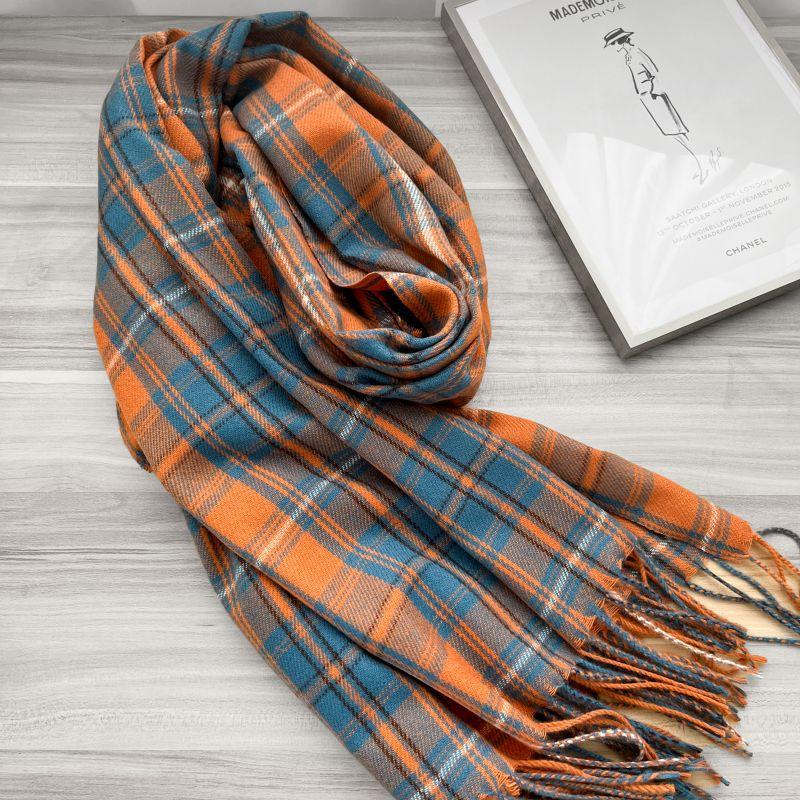 2025 Scarf Shawl Women's New Winter Thickened Warm Imitation Cashmere Scarf, Plaid Autumn and Winter Scarf Women