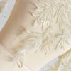 Xianxian Bamboo Leaf Sub-Gold Sequin Embroidered Lace, High-End Wedding Dress Handmade Diy Hanfu Decorative Accessories