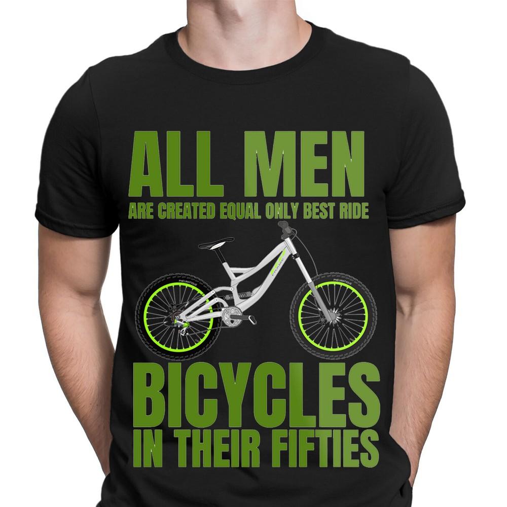 

Personalised Mountain Bike Created Equal Customised Birthday Mens T-Shirts #NED 4XL