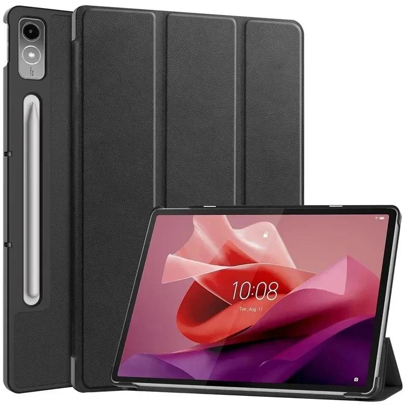 Case for Lenovo Tab P12 12.7 Lightweight Tri-Folding Stand Leather Tablet Cover for Xiaoxin Pad Pro 12.7 P11 P11Pro P12 2023