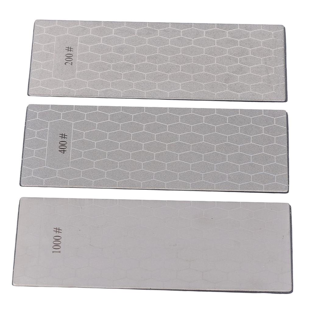 3 STÜCK Schleifstein mit rutschfester Basis 200 400 1000 Körnung Messerschleifstein für Küche