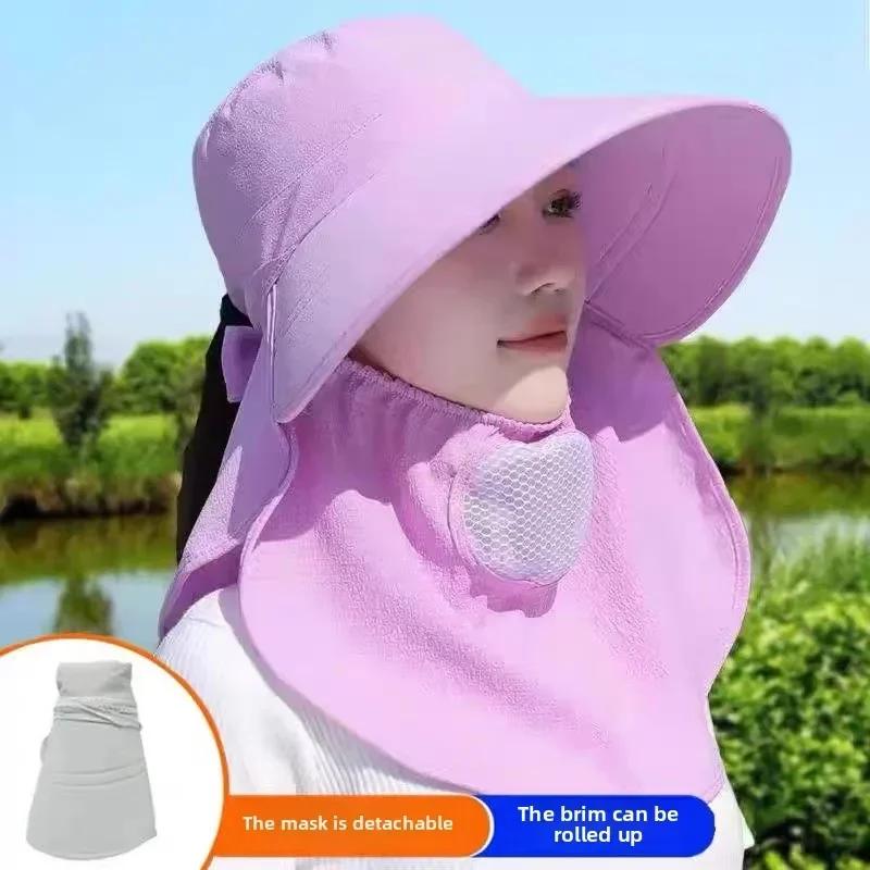 Sunshade Sun Hat Full Face Uv Sun Protection Adjustable Wide Brim Fishing Bucket Hats Mesh Breathable Outdoor Sun Visors