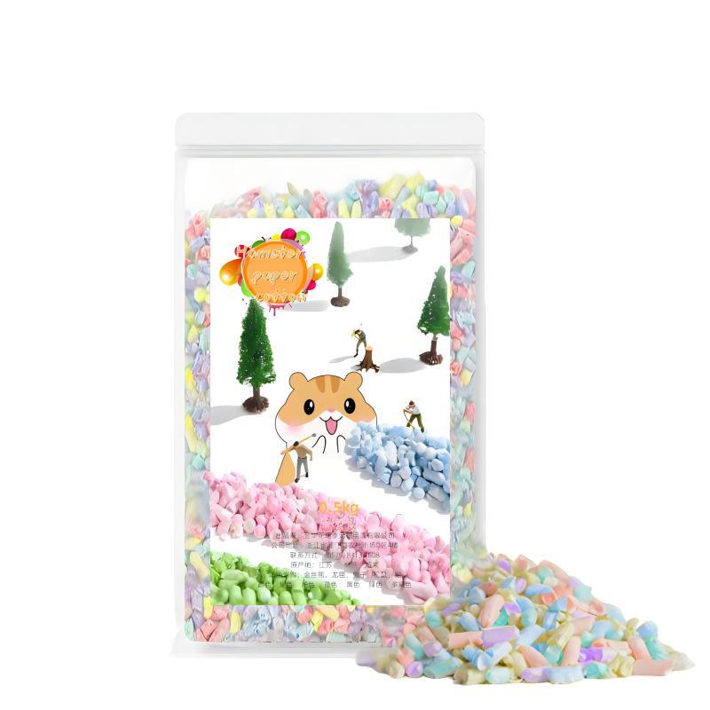 Rainbow Paper Pellets: Low-Dust, Water-Absorbing Hamster Bedding & Deodorant