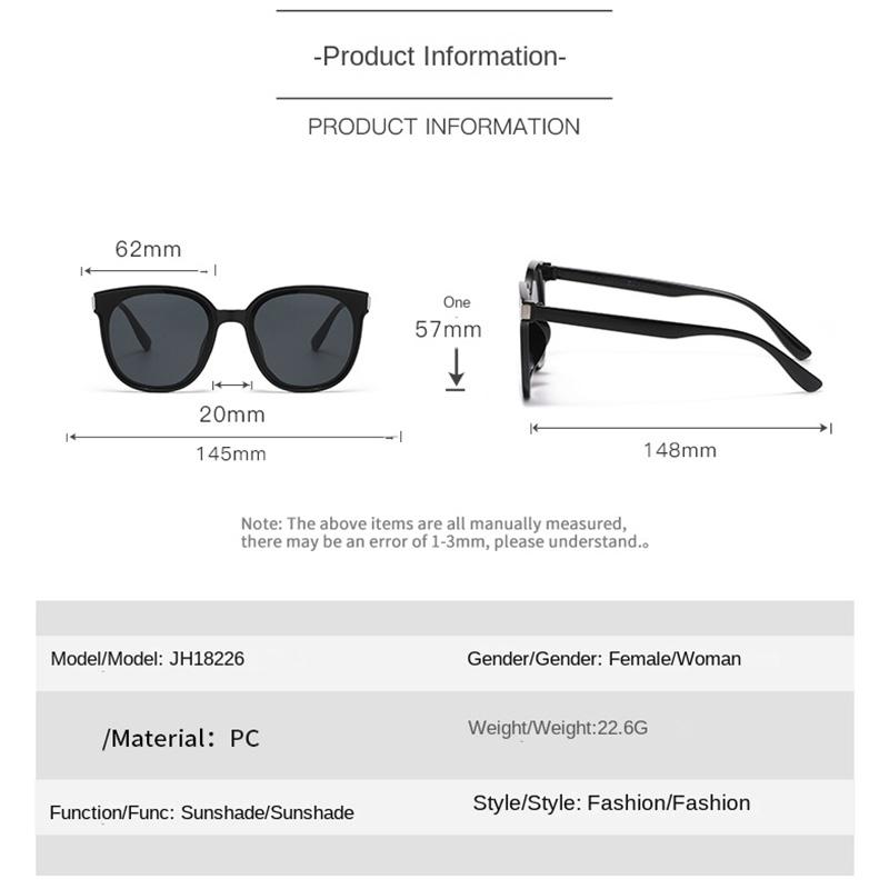 Simple square Korean style sunscreen sunglasses outdoor UV protection sunshade fashion trendy men women glasses