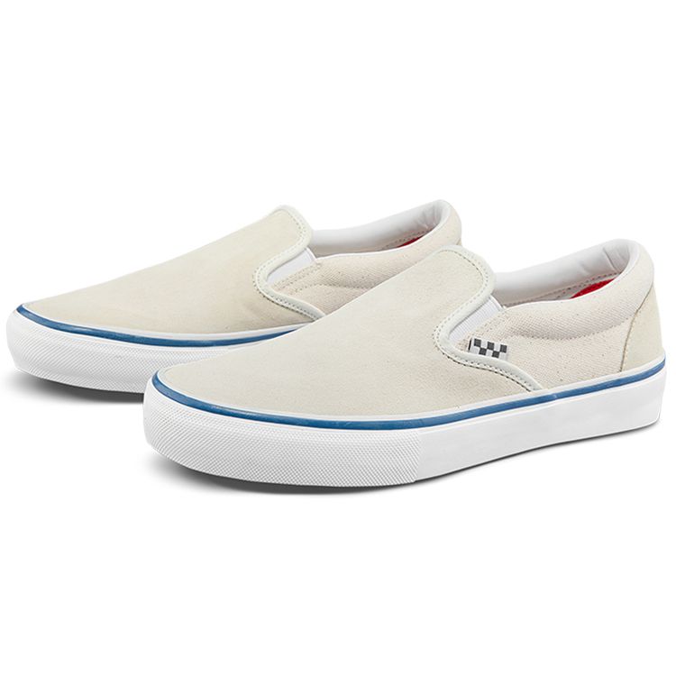 Vans Skate Slip-On Raw Canvas - Classic White Unisex Sneakers Cream VN0A5FCAACV
