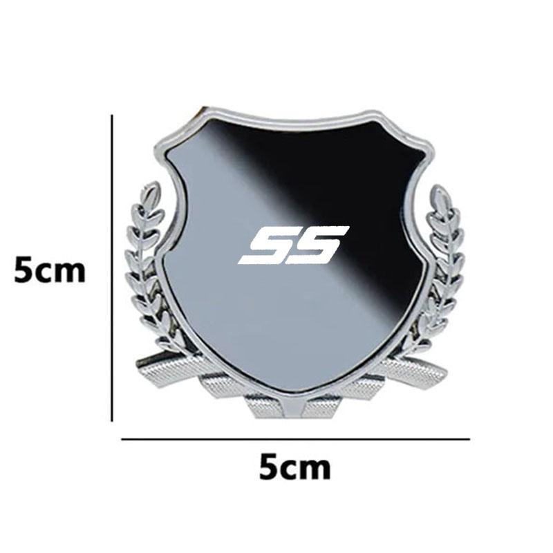Custom Zinc Alloy Car Fender Emblem Metal Side Window Badge For Chevrolet Ss Logo Exterior Modification Decor Auto Accessories
