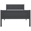 Solid Pine Wood Bed Frame Gray 100 x 200 cm