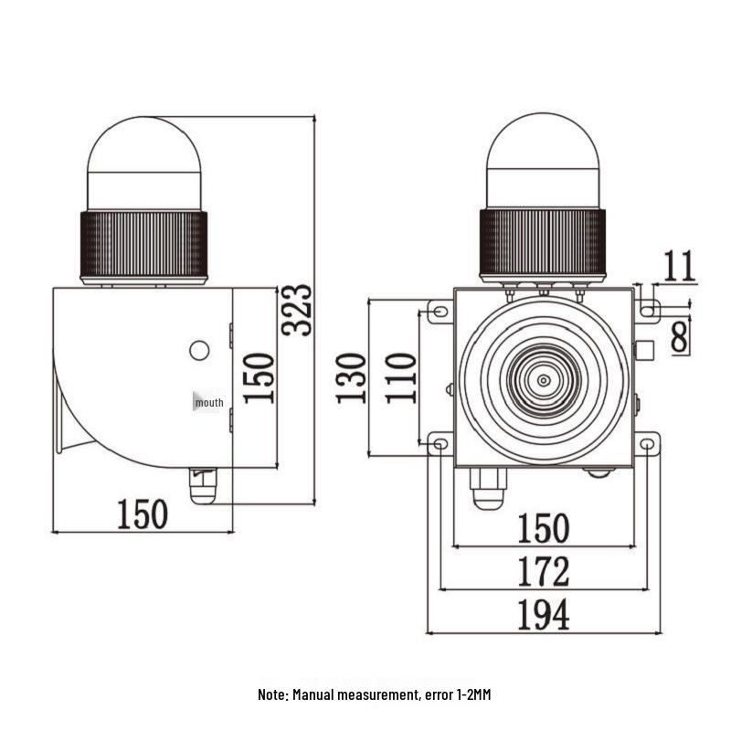 TGDD-001 Industrial Sound & Light Power Outage Alarm for Farms & Workshops (220V/380V)