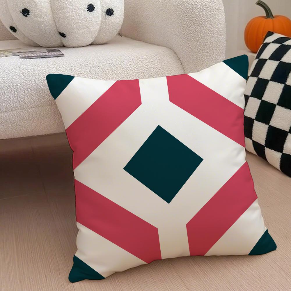 Exotic Portuguese Style Geometric Graphics Art Cushion Cover Throw Pillow Cover Hidden Button Durable Polyester Chair Cushion 30X30cm