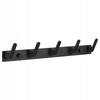Colgador Metálico de Pared para Baño para Ropa y Toallas, Negro