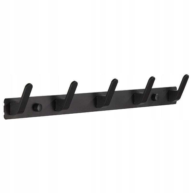 Colgador Metálico de Pared para Baño para Ropa y Toallas, Negro