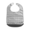 Plaid Pattern Elderly Bib Waterproof Eating Smock Easy Clean Mealtime Bib  Elderly Care