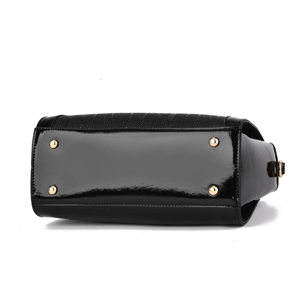 Krokodilmuster Mutter-Kind 2-Teiler: Damen Umhänge- & Schultertaschen-Set - Handtasche im koreanischen Stil