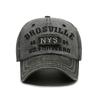 Washed Hat With Embroidered Nys Letters, Aged And Color-Blocked Baseball Cap, Men'S Outdoor Sunshade, Aged And Retro Baseball Ca