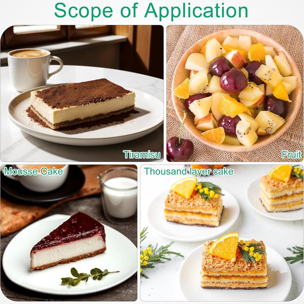 Clear Dessert Containers with Lids, Small Cake Slice Box for Tiramisu Cheesecake, Individual To Go Food Packaging for Sandwich