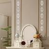 10pcs 3D Mirror Diagonal Lace Wall Stickers Acrylic Porch Wardrobe Border Decoration Wall Decals Self-adhesive DIY Art Mural