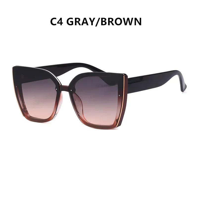 New Large Frame Sunglasses Ladies Trend Personality Cat Eye Sunglasses UV400 Sun Protection Eyewear