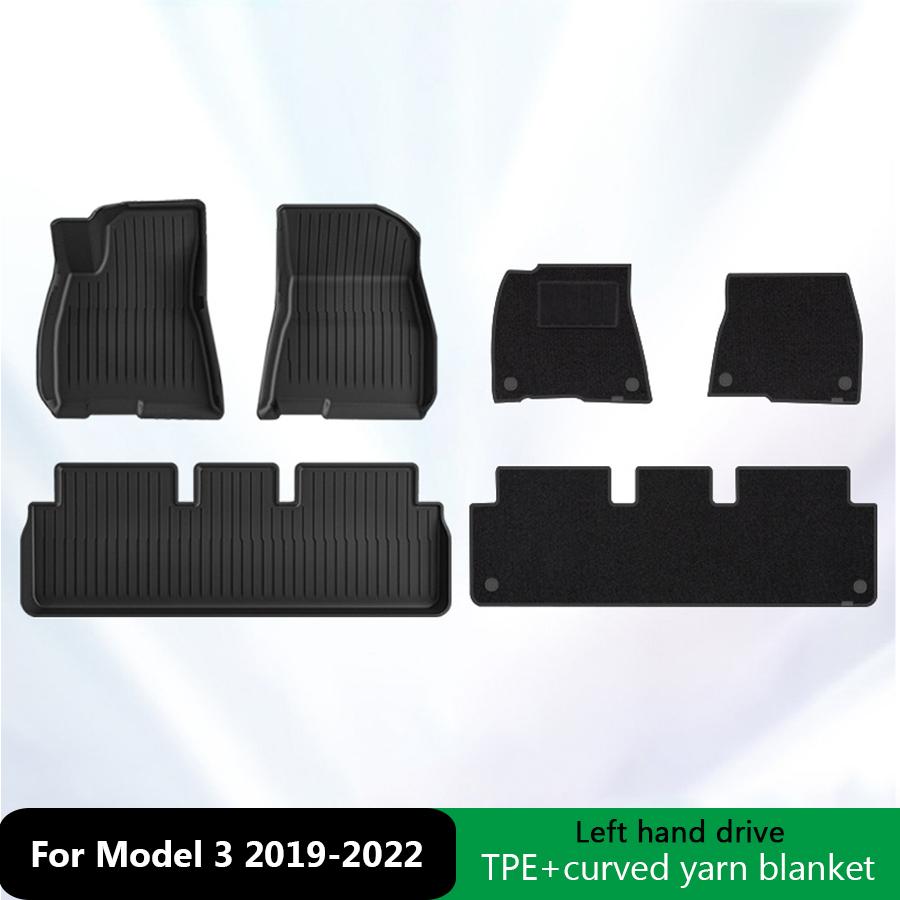 For Tesla Model YL NEW Model Y Juniper ,For Model 3 Highland 2025- 2026 TPE Car Floor Mats Waterproof Internal Accessories Mat