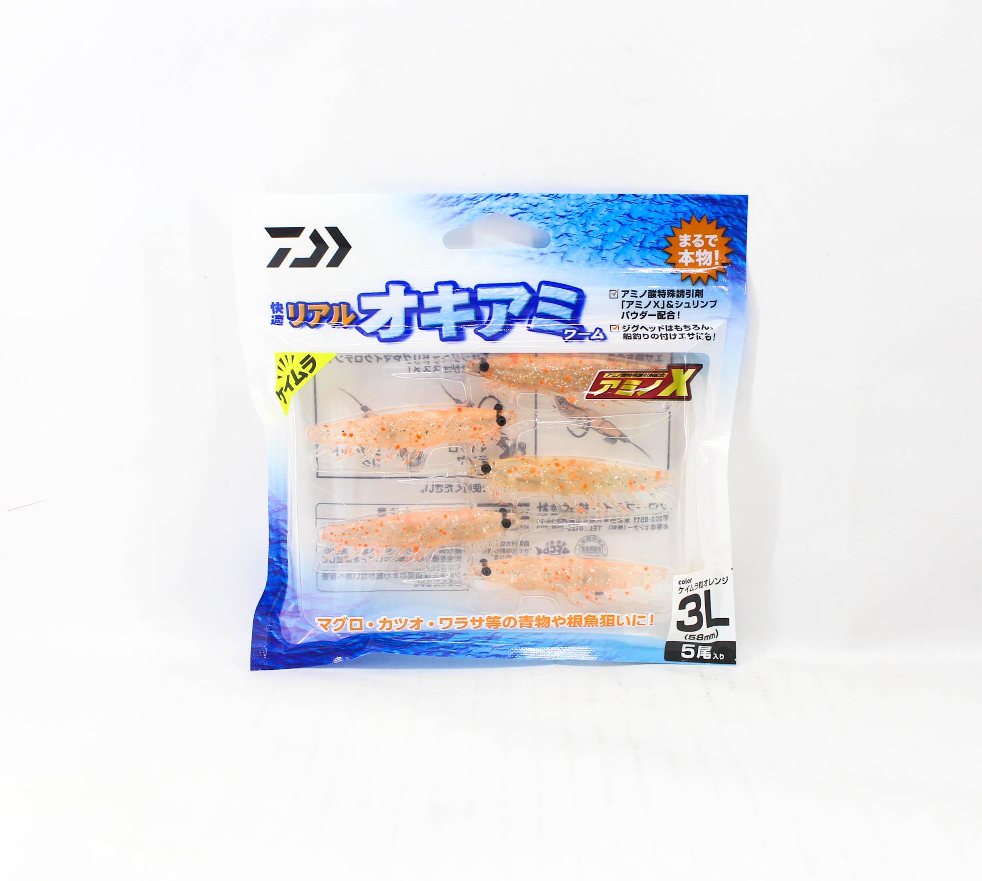 

Daiwa Soft Lure Kaiteki Real Okiami 3л 58 мм 5 шт. в упаковке UV Dot Orange (1371)
