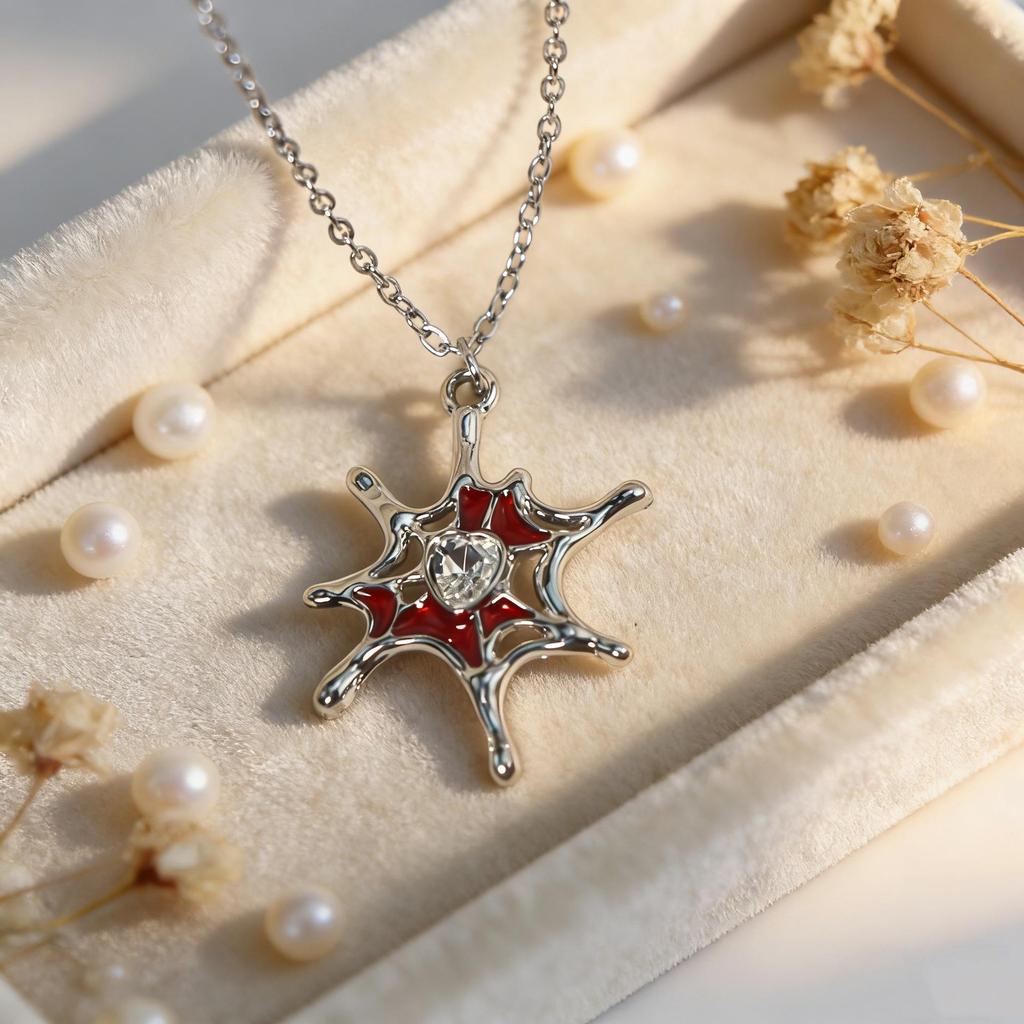 Niche Spider Web Zircon Necklace - Trendy, Cool, Versatile Jewelry for Women