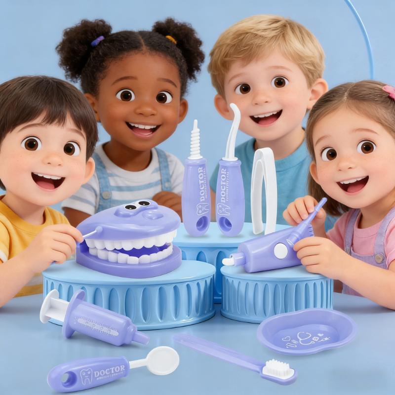 84614623 9ks Montessori Type vzdělvací hračka pro děti Lkaři pro ran učení Role Playing Děti Intelligence Čištění zubů Výuk