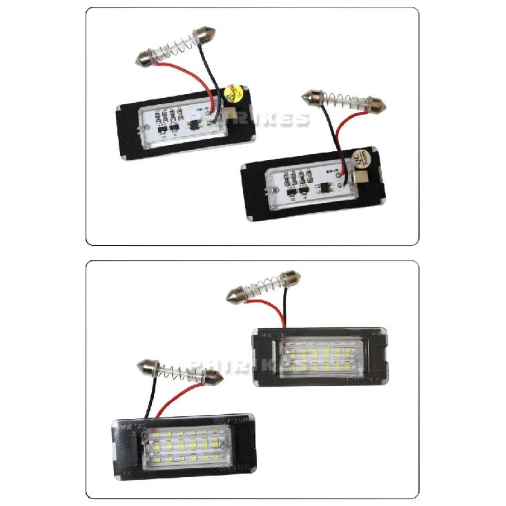 For Mini Cooper R56 R57 R58 R59 R50 R52 R53 LED License Plate Light 2PCS White Car Number Lamp Error Free OEM#:51132756227