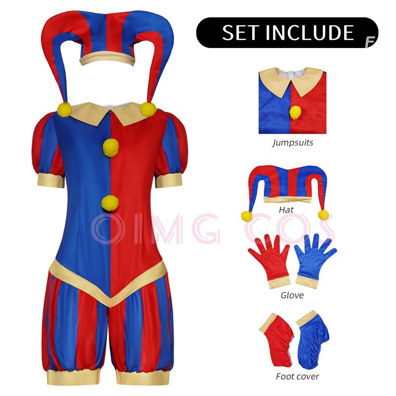 Lo Straordinario Circo Digitale Pomni Costume Cosplay Uniforme di Carnevale per Adulti Anime Festa di Halloween Costumi in Maschera Gioco