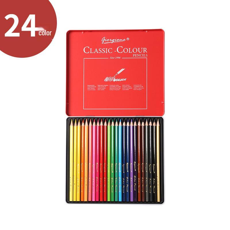 Giorgione 36/72 Oil-Based Triangular Colored Pencils Set for Students, Thick Barrel, Cartoon Design.