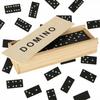 Gra Domino Rodzinna Klasyczna Zestaw 28 Elementów W Drewnianym Pudełku