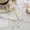 French ribbon lace belt women's skirt lace-up decorative dress shirt pendant waist chain headband long silk scarf