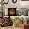 Reincarnation Print Six Paths of Reincarnation Pillow Case Comfort Sofa Bed Silky Elegant Invisible Zipper Decorative Cushion