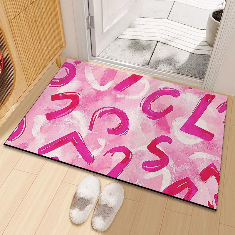 Graffiti Blok Kolorów Odporna na Brud Odporna na Ścieranie Mata Pod Drzwi Wejściowe Pogrubiona Jedwabna Mata Podłogowa Można Przyciąć na Matę Podłogową Wejściową do Domu