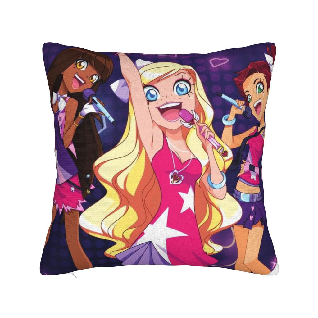 LoliRock Kopo Music Girls Pillow Case  Soft Pillow Cover Retro Trendy Pillowcases For Couch Sofa Bedroom