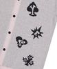 YESEYESEE Poker Icons Knit Half Shirts Light Pink